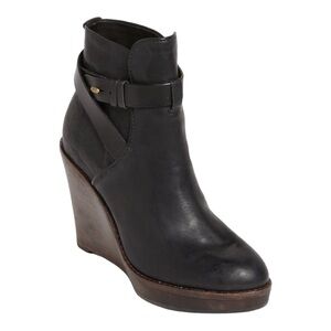 Rag & Bone Black & Brown Emery Wedge Boots-